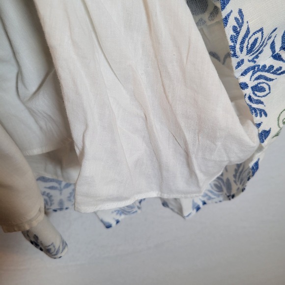 SAYLOR Womens Gracey Floral Puff Sleeve Dress Size XS White Sundress Prairie - Picture 2 of 10